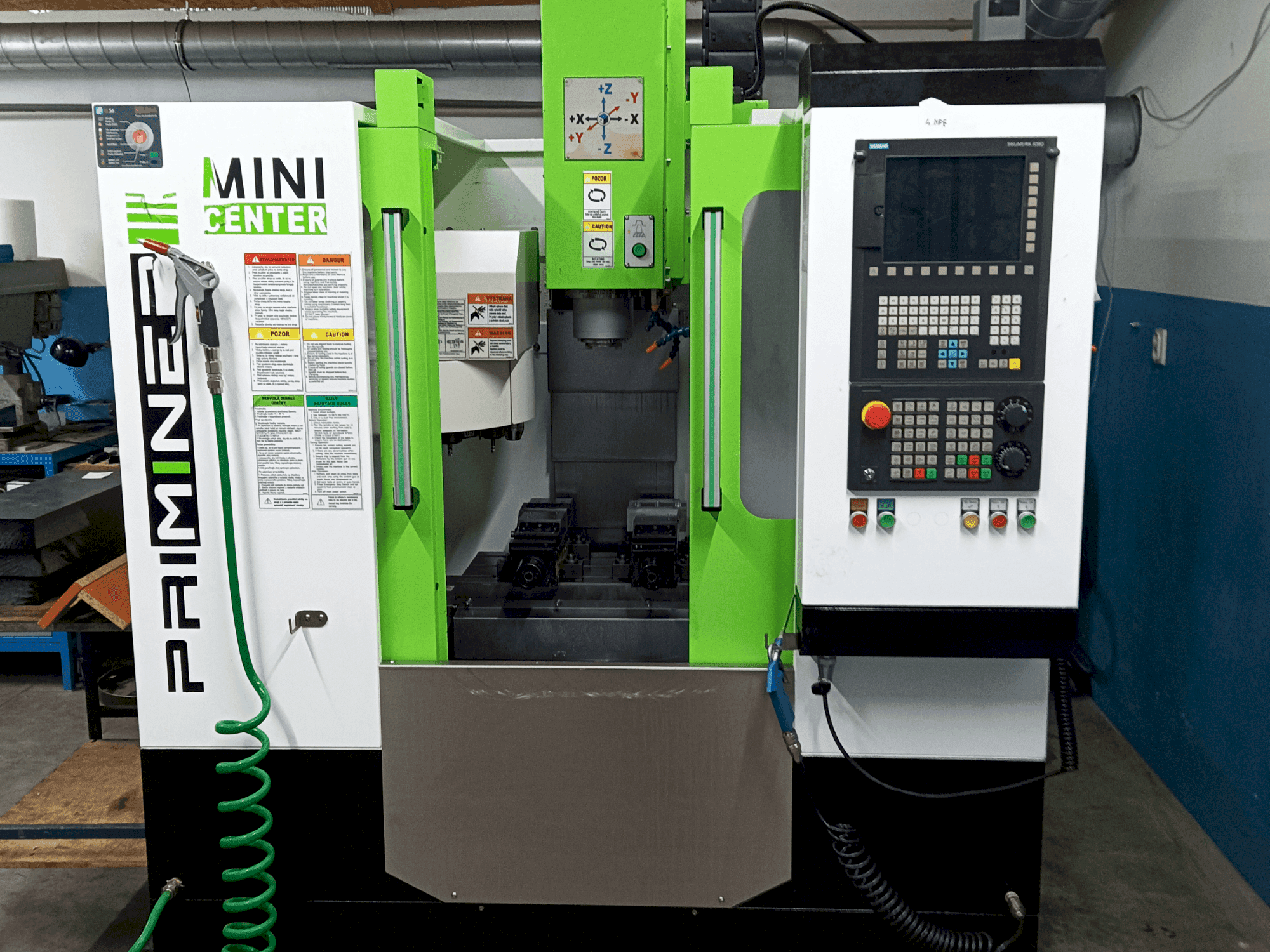 A Priminer MINI  gép elölnézete