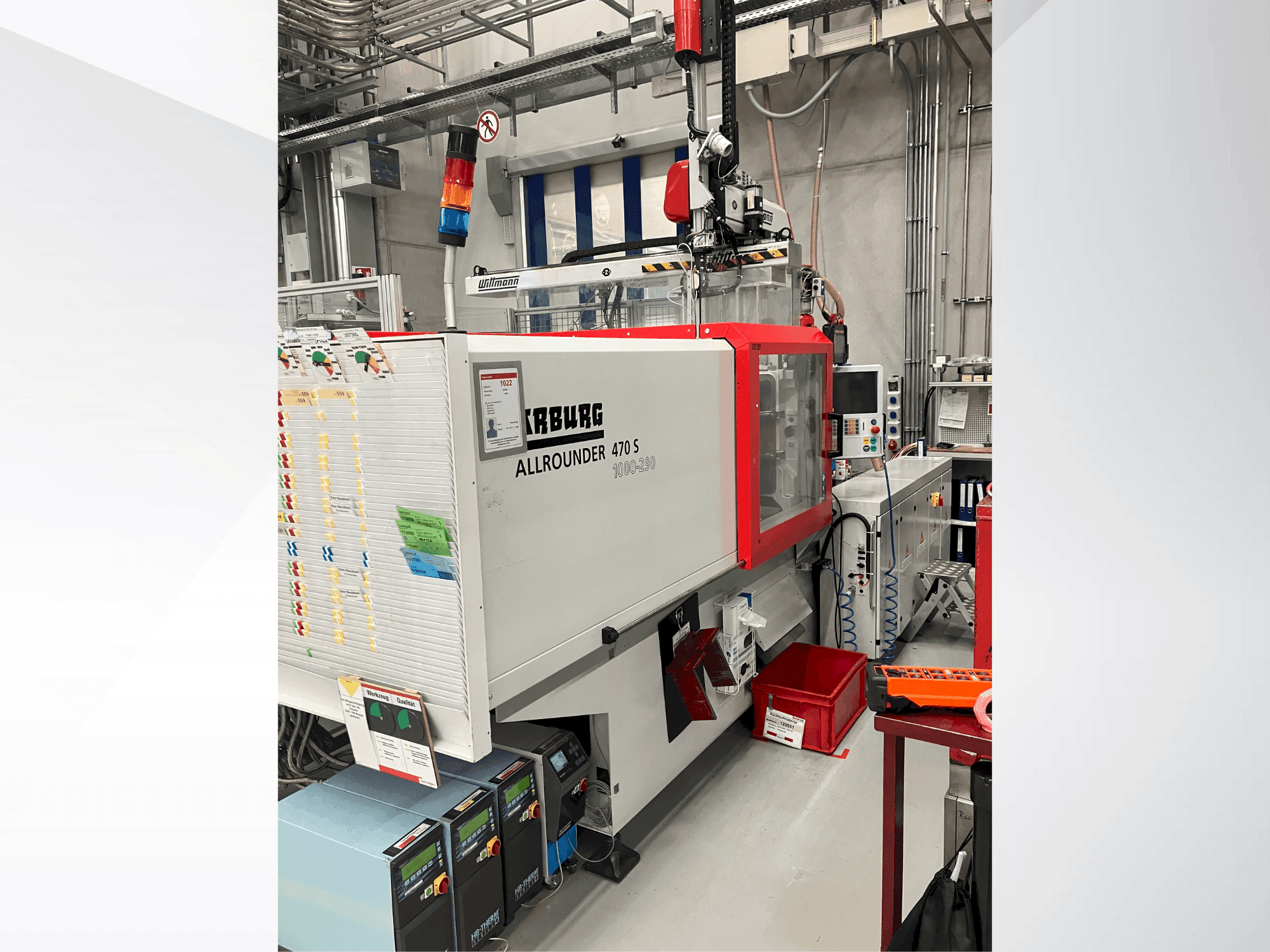 A Arburg Allrounder 470 S 1000-290  gép elölnézete