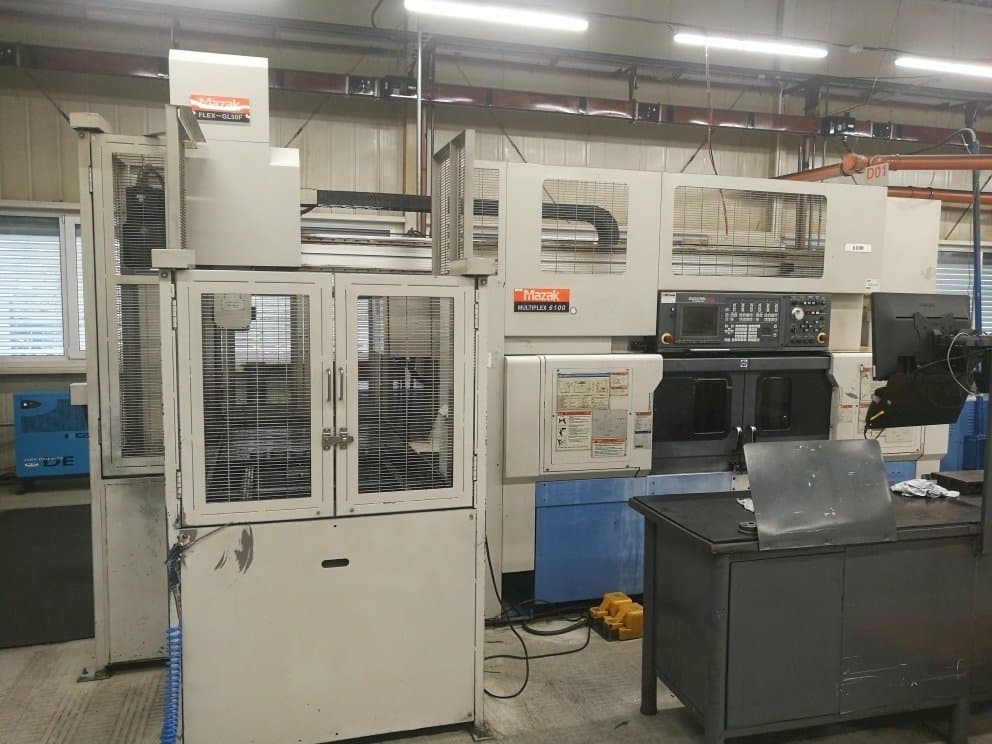 A Mazak Multiplex 6100 + robot FLEX-GL50F  gép elölnézete