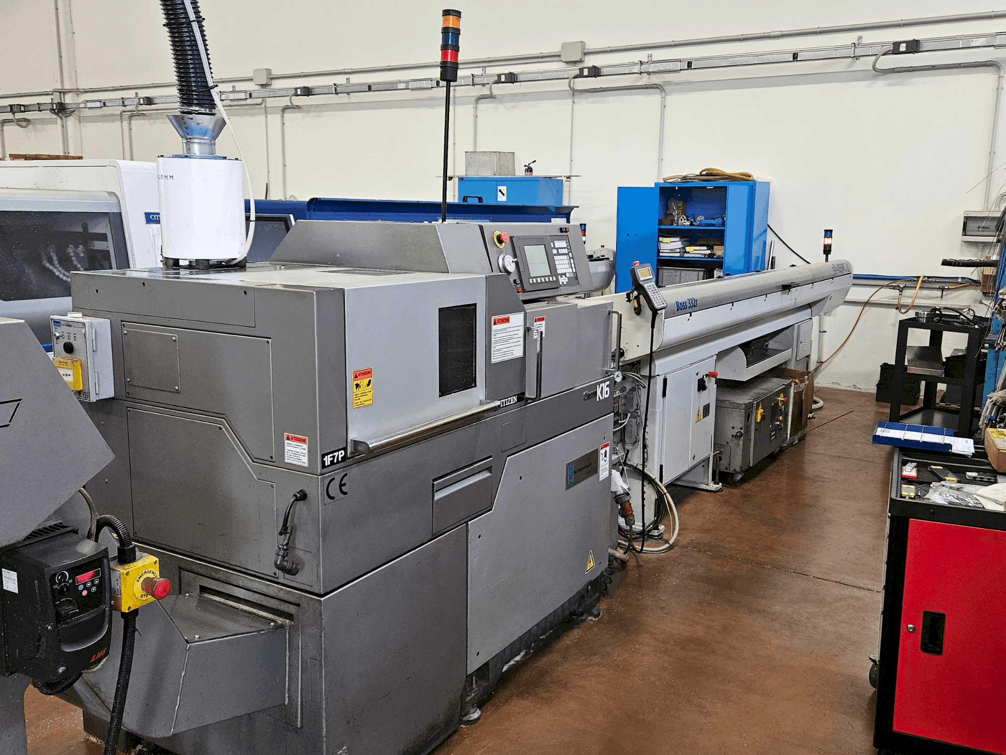 A Citizen Cincom K16 VII  gép elölnézete