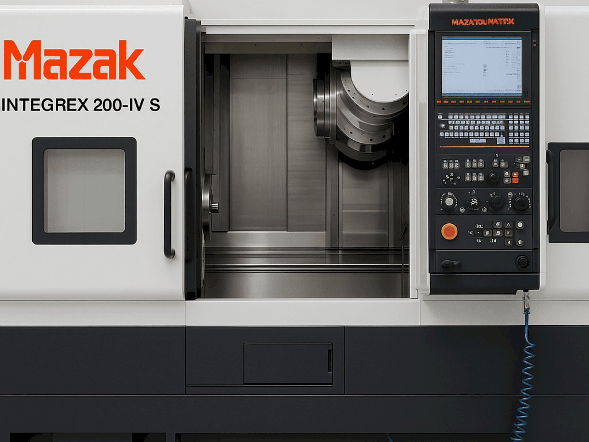 A Mazak Integer 200-IV S x 1000  gép elölnézete