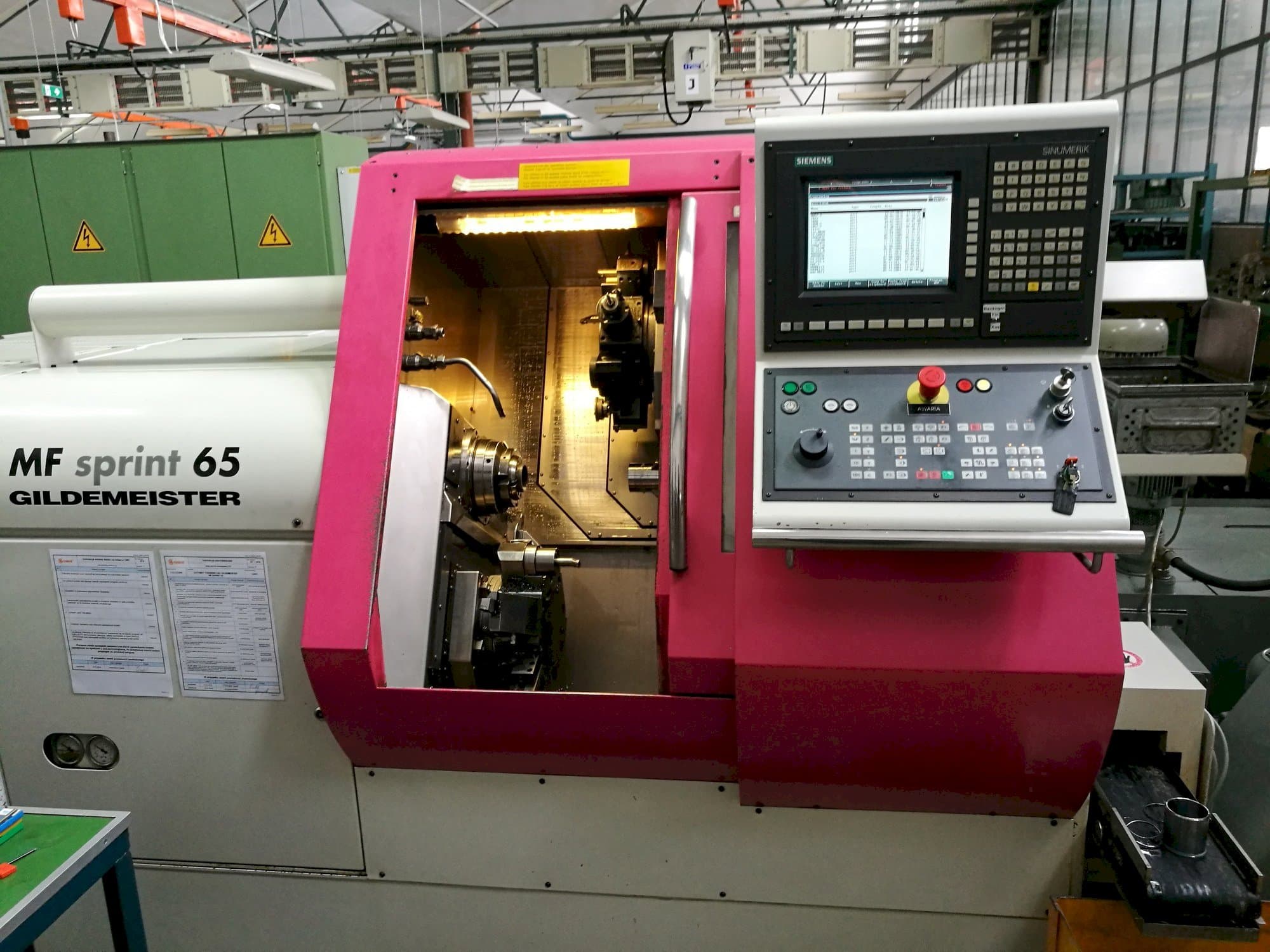 A Gildemeister MF Sprint 65  gép elölnézete