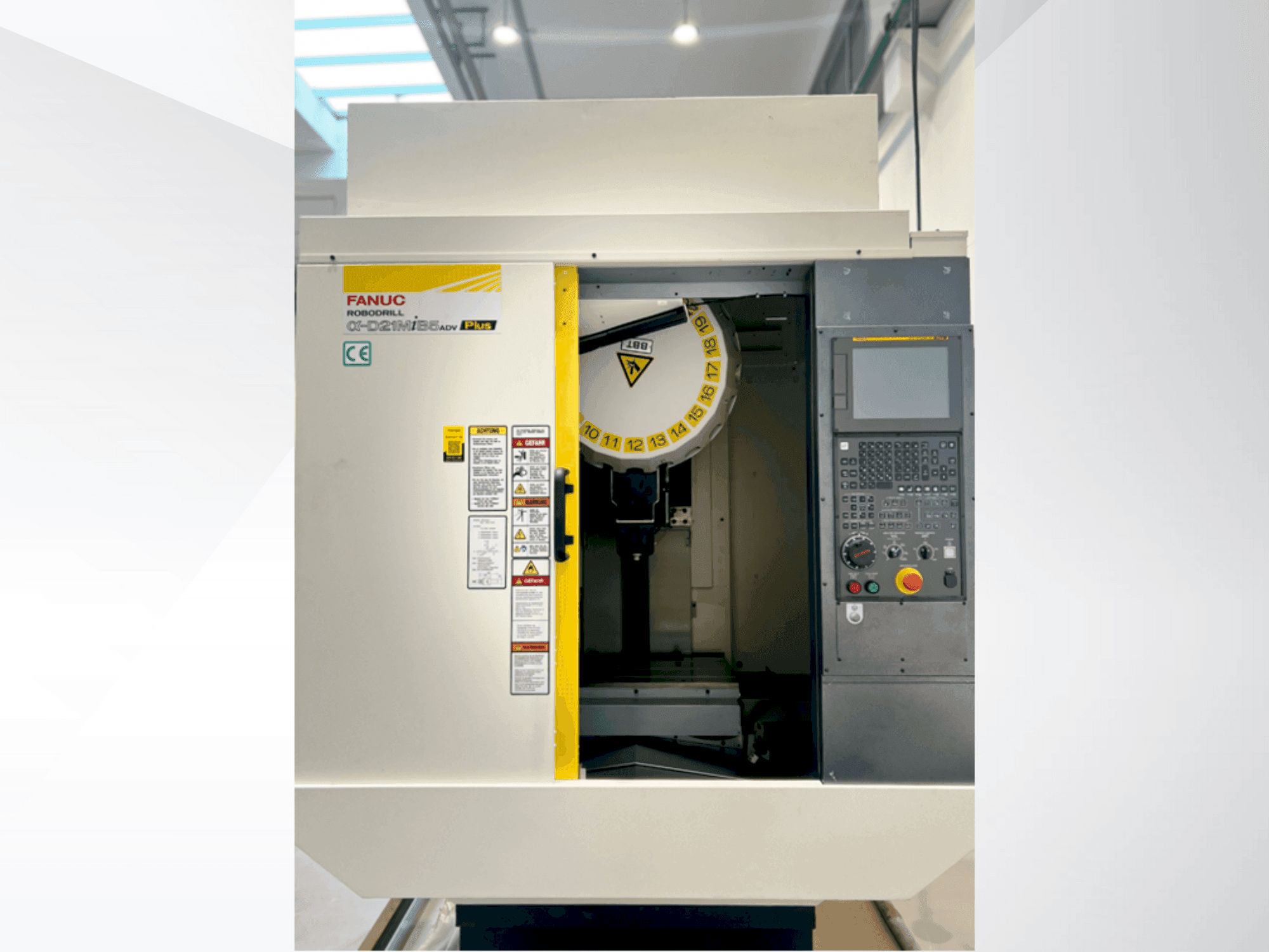 A FANUC α-D21MiB5ADV Plus  gép elölnézete
