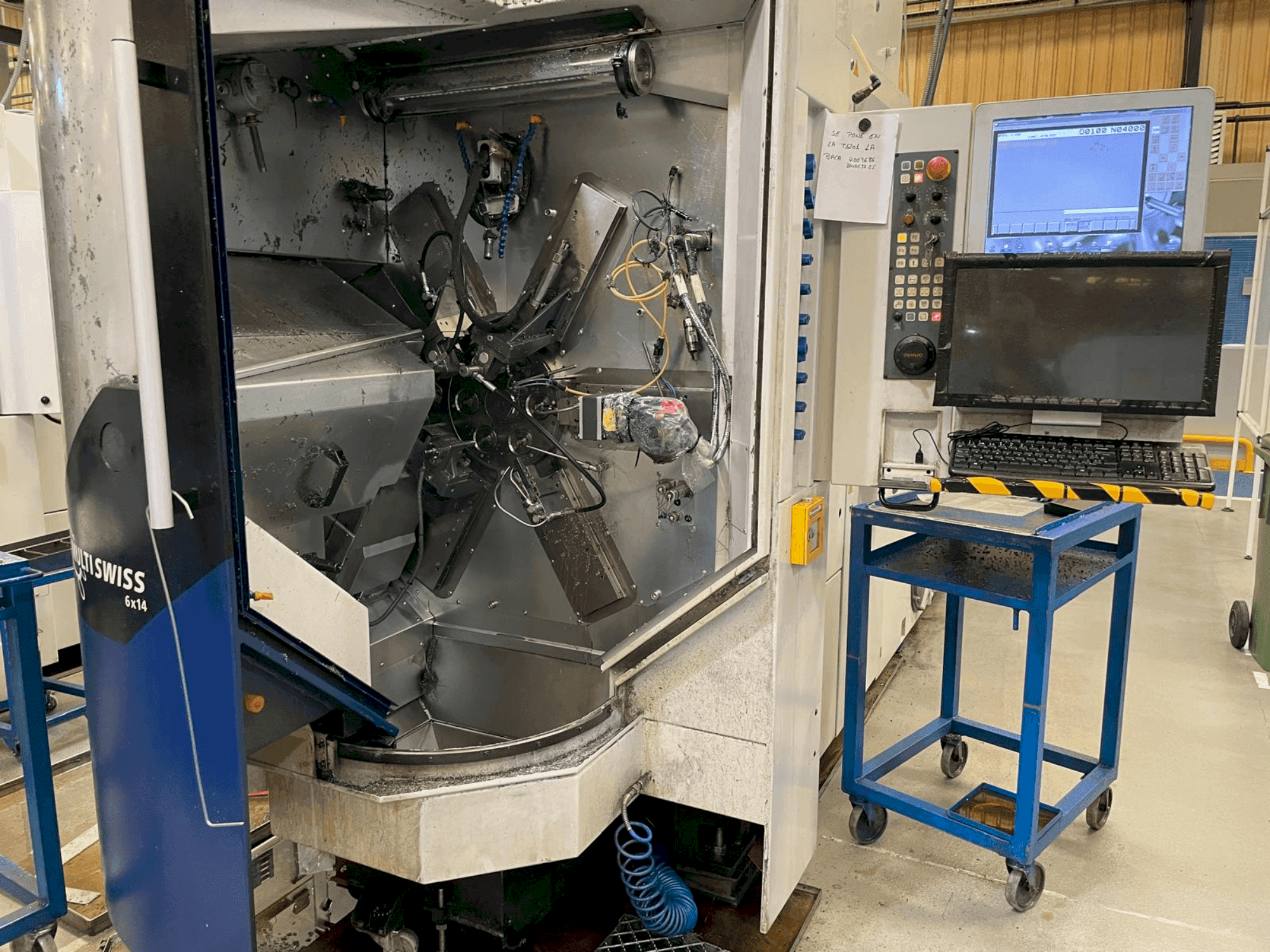 A TORNOS MultiSwiss 6x14  gép elölnézete