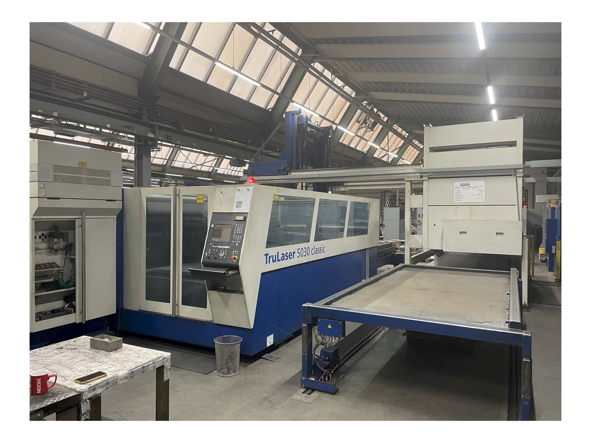 A Trumpf L5030 Classic + Pallet Master  gép jobb nézete