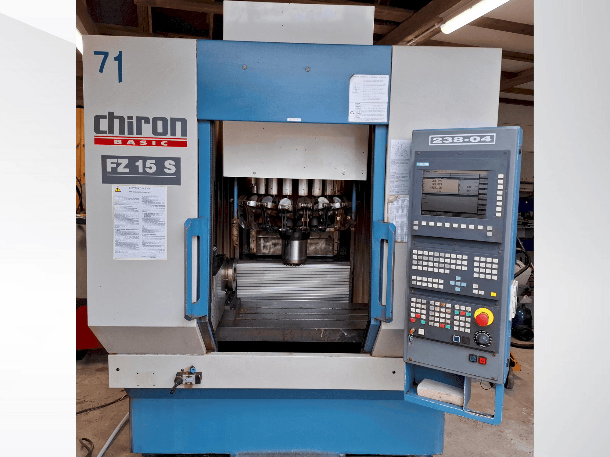 A CHIRON FZ 15 S  gép elölnézete