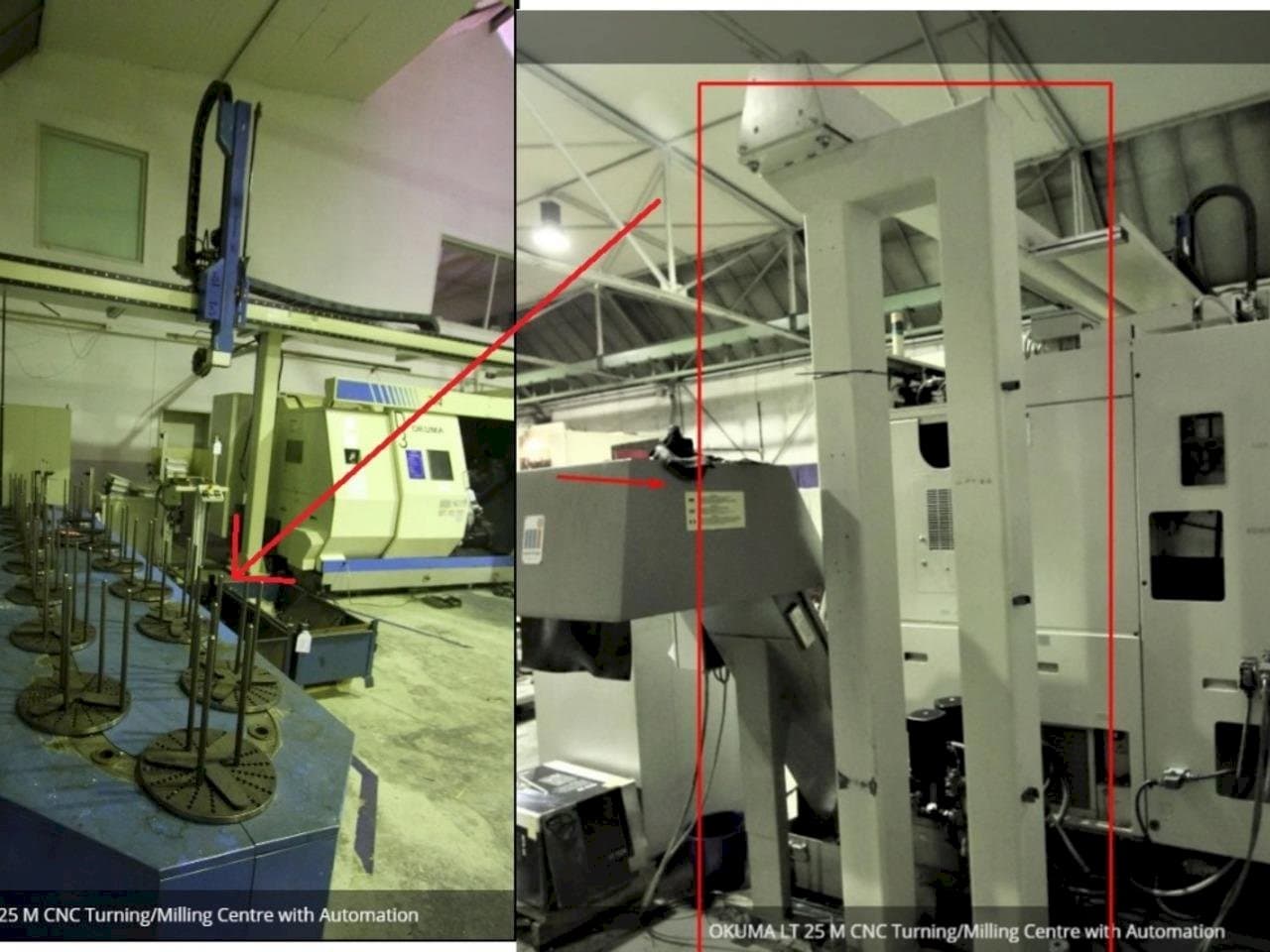 A Okuma LT 25 M  gép elölnézete