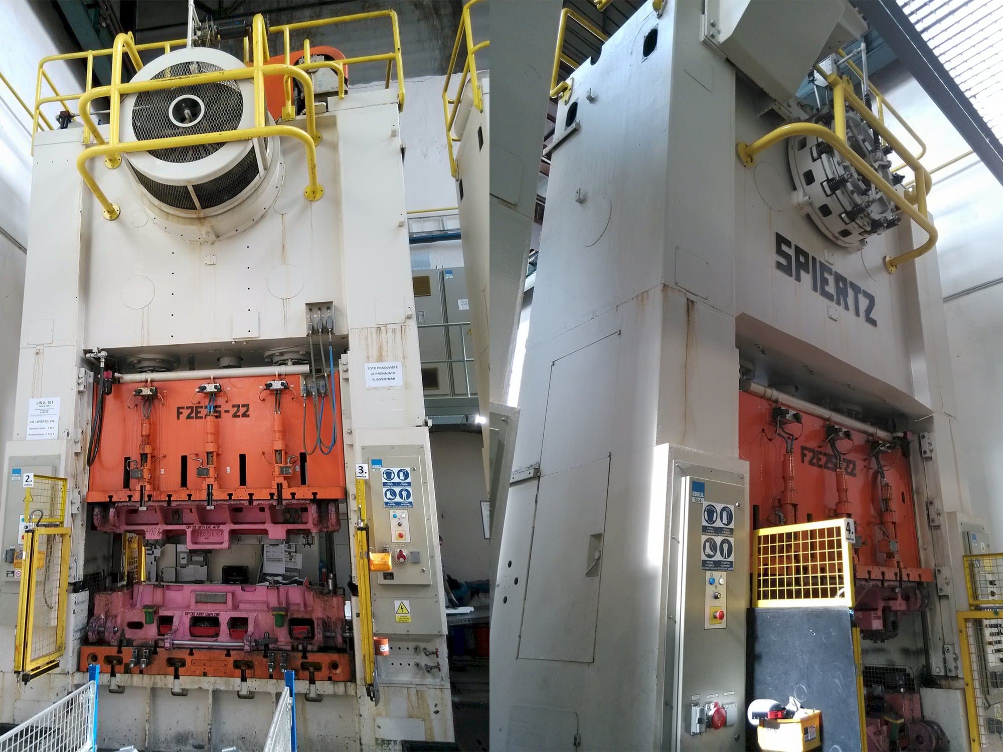 A Spiertz F2E 25x2.2  gép elölnézete