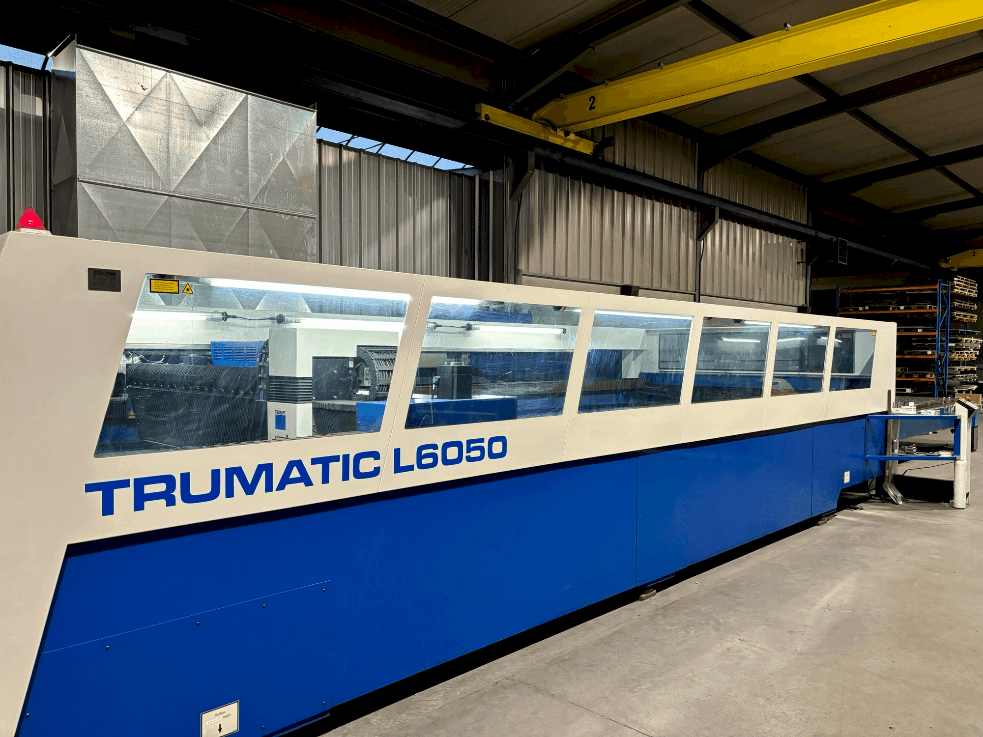 A TRUMPF Trumatic L6050 gép elölnézete