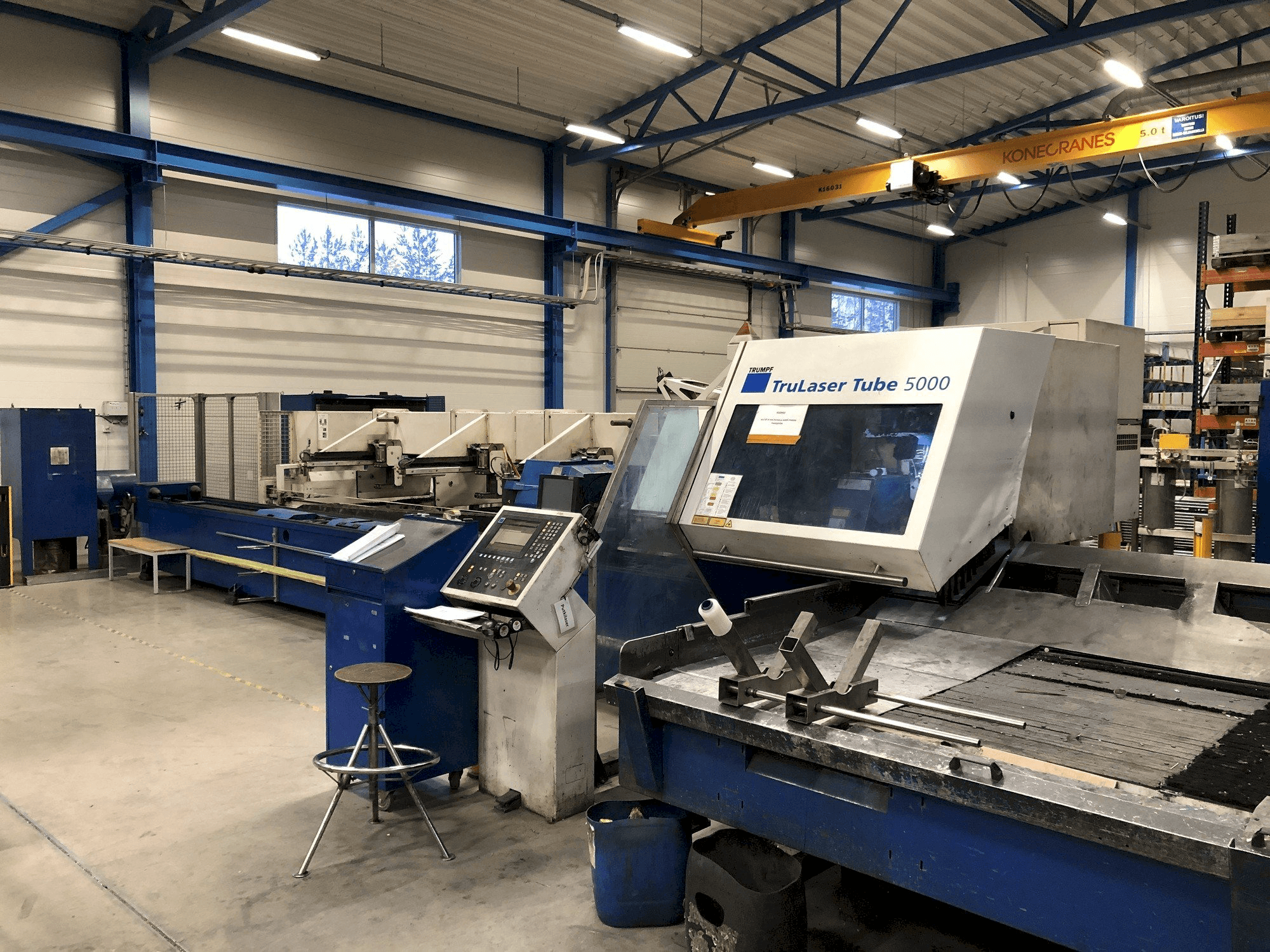 A Trumpf TruLaser Tube 5000 gép elölnézete