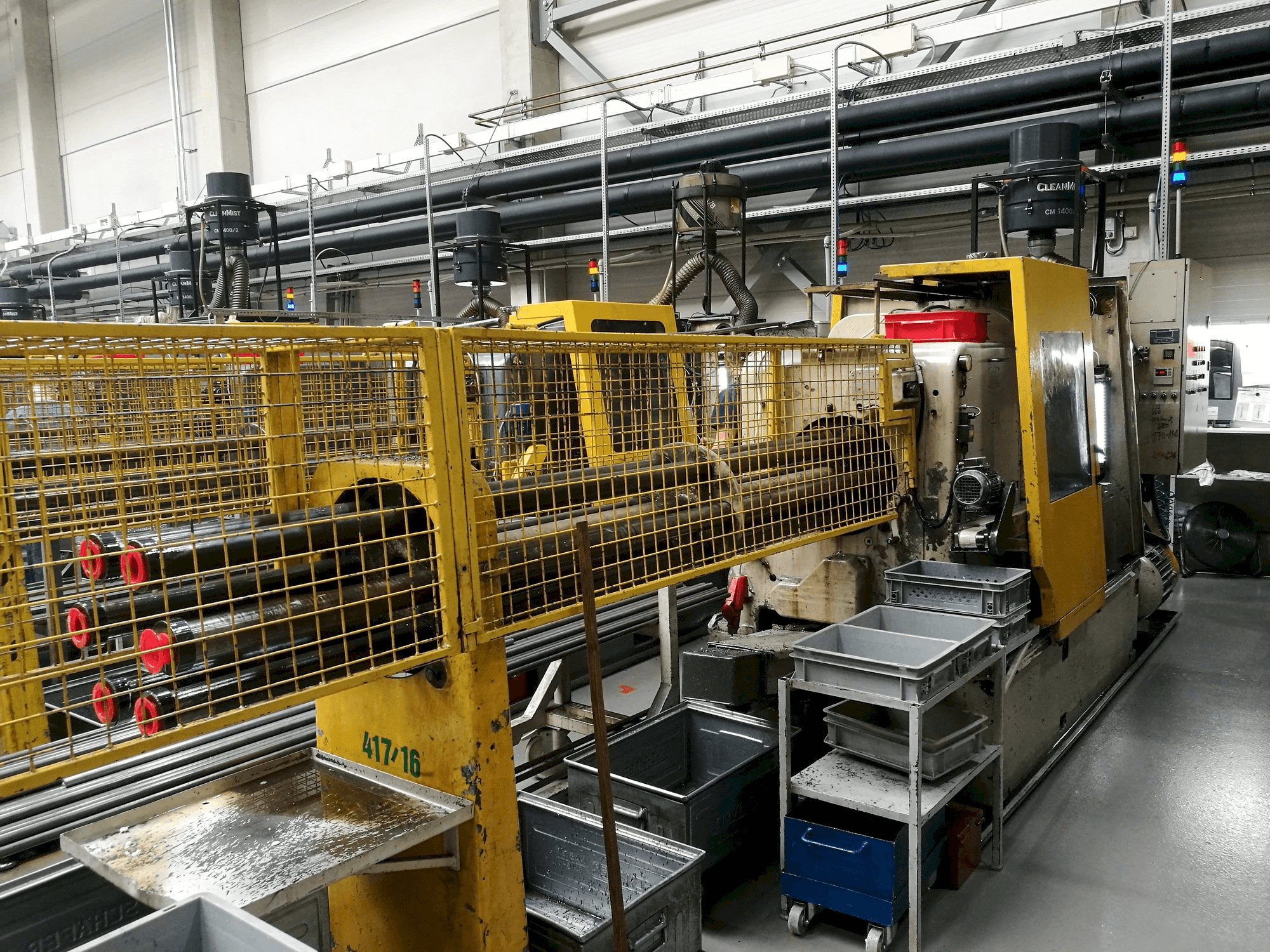 A Wickman 1 3/8"-6 gép elölnézete