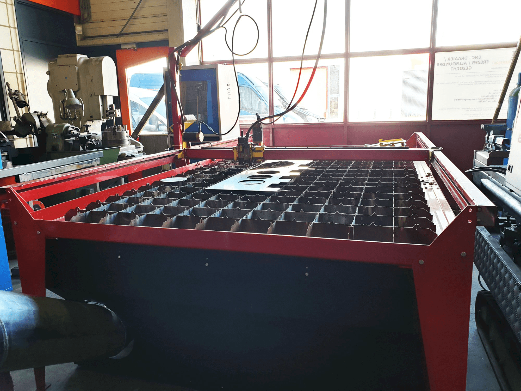 A Plasmacam Samson 510 gép munkatere