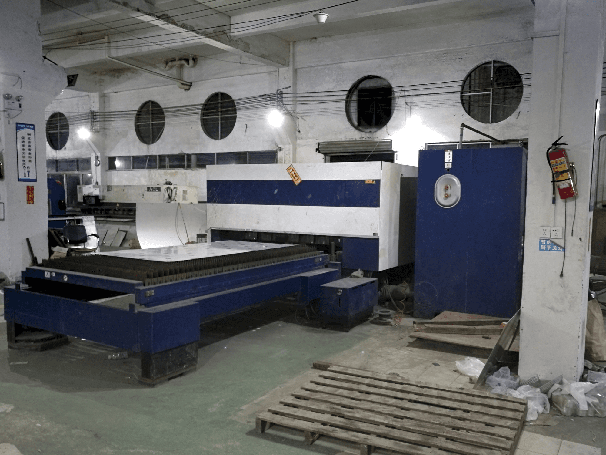 A Trumpf TruLaser 3030 gép munkatere
