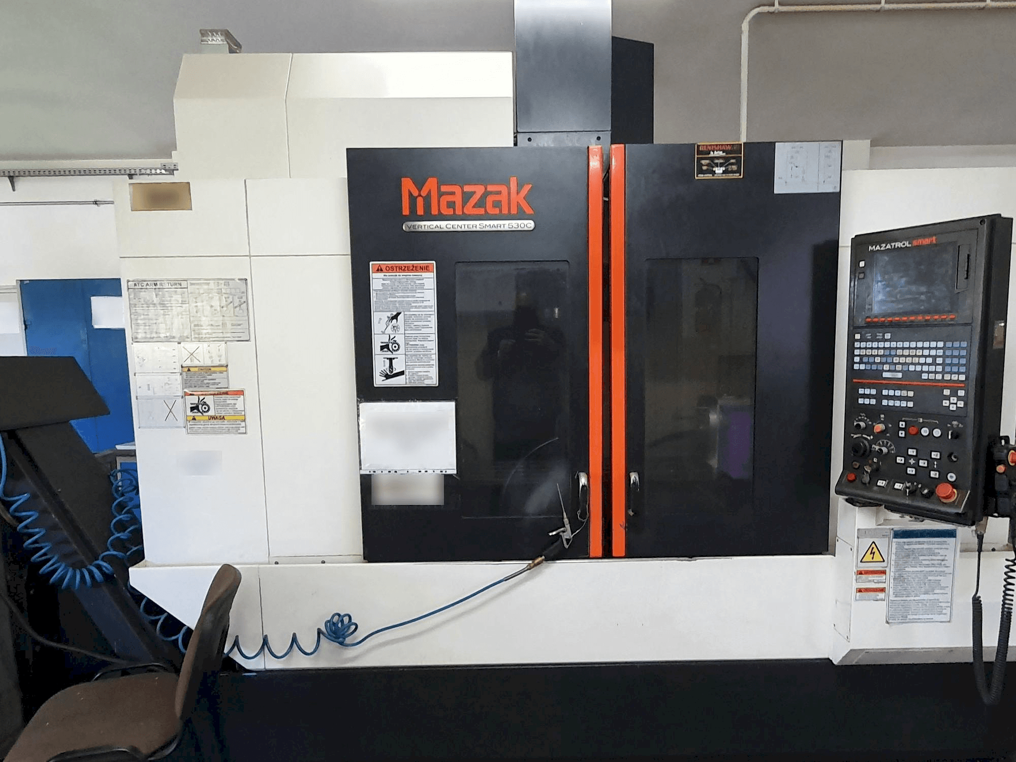 A Mazak Smart 530C gép elölnézete