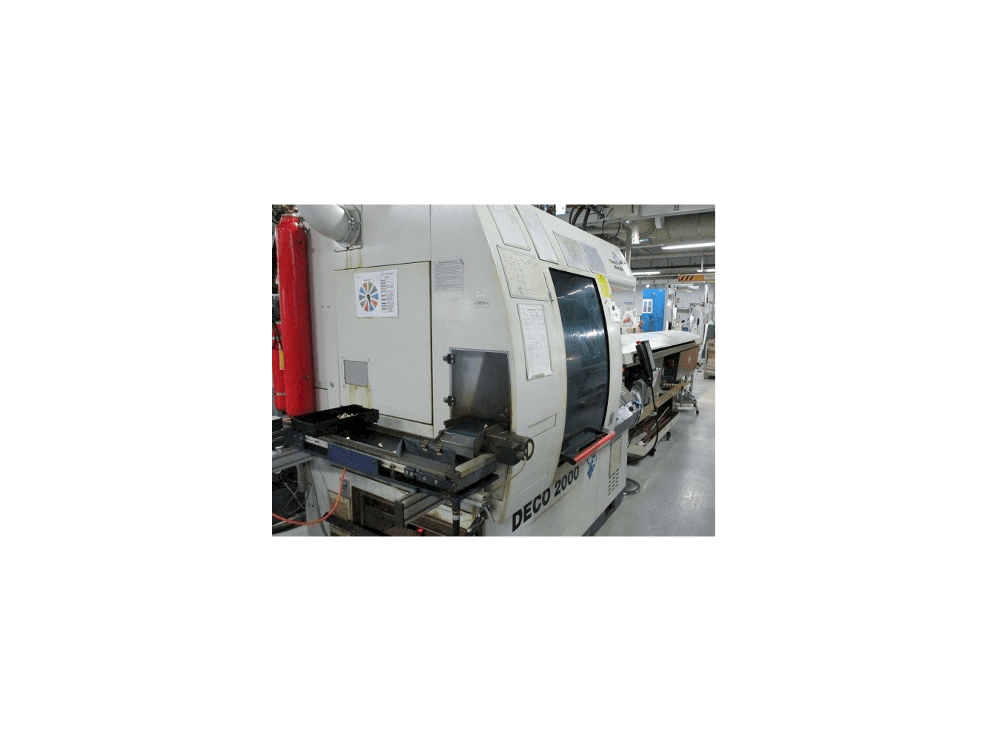 A Tornos-Bechler DECO 20 gép oldalnézete